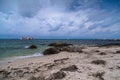 Tanjung tinggi rocky beach at Bangka Belitung regency of Indonesia Royalty Free Stock Photo