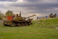 Tank Russia abandoned people Afghanistan