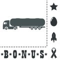 Tank car icon. Trailer