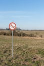 Tank forbidden sign Royalty Free Stock Photo