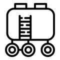Tank fuel icon outline vector. Oil supply