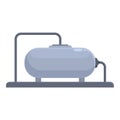 Tank gas station icon cartoon vector. Energy sector plant