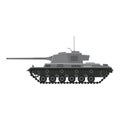 Tank German World War 2 Tiger I heavy tank. Military army machine war, weapon, battle symbol silhouette side view icon