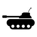 Tank icon. War illustration symbol. weapons sign or logo.