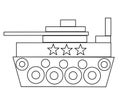 Tank kids high quality coloring page