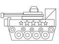 Tank kids high quality coloring page