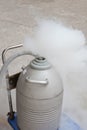 Tank of liquid nitrogen Royalty Free Stock Photo