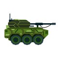 Tank. Military vehicle with a big gun. Camouflage armored vehicles. Royalty Free Stock Photo