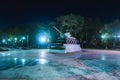 Tank monument in honor of the Second World War in Vladivostok. Old soviet battle tank.