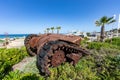 Tank on Nartelle beach, Sainte-Maxime, French Riviera Royalty Free Stock Photo