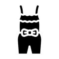 tank romper girl baby cloth glyph icon vector illustration