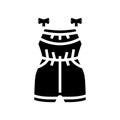 tank romper girl baby cloth glyph icon vector illustration