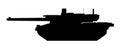 Tank silhouette. AMX Leclerc RT5 France. Black military battle machine vector icon, modern army transport