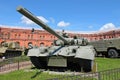Tank T-80. Museum of artillery, engineering troops. St. Petersburg.