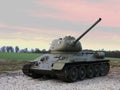 Tank T 32 Soviet combat weapon of WWII Royalty Free Stock Photo