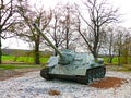 Tank T 32 Soviet combat weapon of WWII Royalty Free Stock Photo