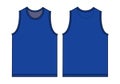 Tank top, sleeveless shirt illustration / blue