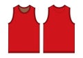 Tank top, sleeveless shirt illustration / red