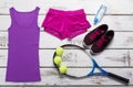 Tank top with sport shorts. Royalty Free Stock Photo