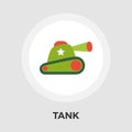 Tank toy vector flat icon Royalty Free Stock Photo