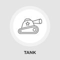 Tank toy vector flat icon Royalty Free Stock Photo