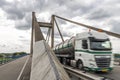 Tank Truck Bridge Waal Royalty Free Stock Photo