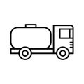 Tank truck icon. Pictogram isolated on white background Royalty Free Stock Photo