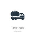 Tank truck icon vector. Trendy flat tank truck icon from construction collection isolated on white background. Vector illustration Royalty Free Stock Photo