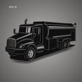 Tank truck vector illustration. Modern tanker isolated vector Royalty Free Stock Photo