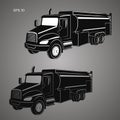 Tank truck vector illustration. Modern tanker isolated vector Royalty Free Stock Photo