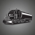 Tank truck vector illustration. Modern tanker vector