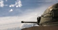 Tank turret and gun Royalty Free Stock Photo