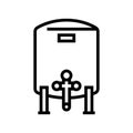 tank with water filter line icon vector illustration Royalty Free Stock Photo