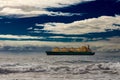 Tanker in the Atlantic Ocean transporting crude oil Royalty Free Stock Photo