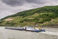 Tanker barge (tank/gas) on the Rhine River