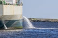 Tanker discharging ballast