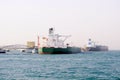 Tanker docked at the pier