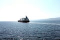 Tanker floating on sea Royalty Free Stock Photo