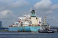 Tanker Maersk Marmara is maneuvering at the Noordzeekanaal. Royalty Free Stock Photo