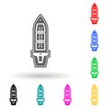 tanker multi color style icon. Simple glyph, flat vector of ships icons for ui and ux, website or mobile application Royalty Free Stock Photo