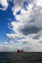 Tanker in the open sea Royalty Free Stock Photo