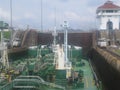 Tanker in the Panama canal