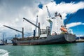 Tanker in the port of Miami for loading and bunkering operation