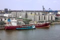 Tanker port terminal and cargo ship, Rotterdam, Netherlands