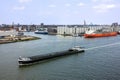 Tanker port terminal and cargo ship, Rotterdam, Netherlands