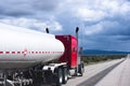 Tanker semi trucks for transportation of flammable hazardous liq