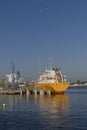 Tanker ship docked at the Oil Terminal