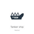 Tanker ship icon vector. Trendy flat tanker ship icon from nautical collection isolated on white background. Vector illustration Royalty Free Stock Photo
