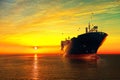 Tanker Ship on sea Royalty Free Stock Photo