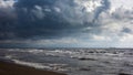 Tanker ship at sea during a storm Royalty Free Stock Photo